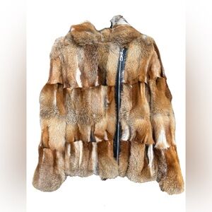 Real Red Fox Fur Coat